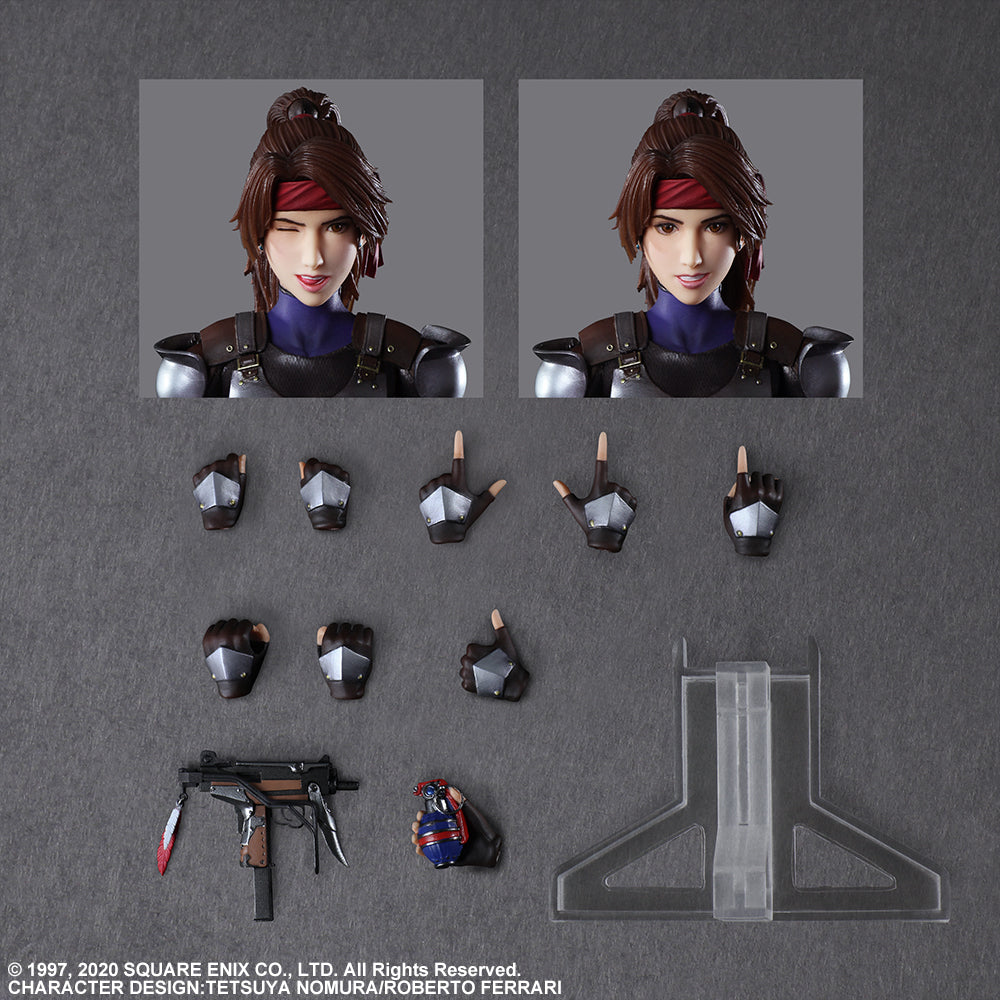 Final Fantasy VII Remake: Cloud Strife, Jessie and Motorcycle Play Arts Kai Action Figure Set