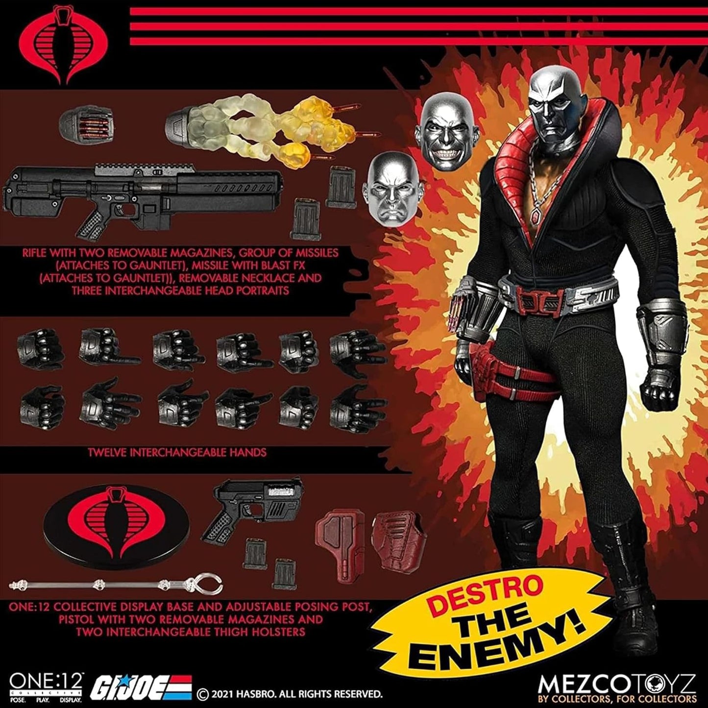 Mezco Toys 1/12 Collective G.I. Joe Destro